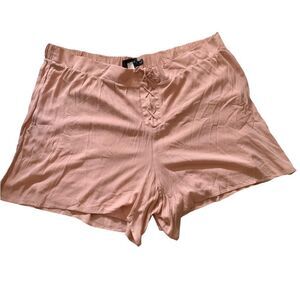 Torrid | pink crepe lace front shorts